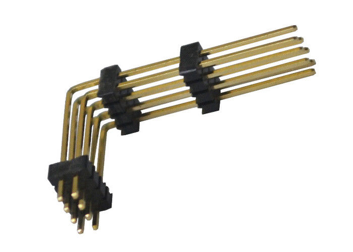 أسود 8 دبوس موصل رأس 1.27mm اثنين من زاوية الحق ثلاثة من البلاستيك