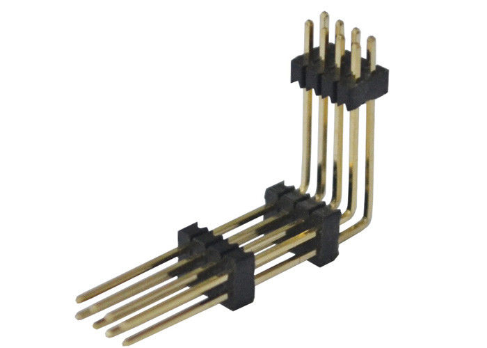 أسود 8 دبوس موصل رأس 1.27mm اثنين من زاوية الحق ثلاثة من البلاستيك