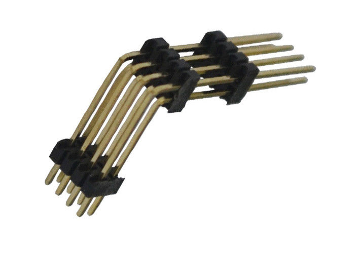 أسود 8 دبوس موصل رأس 1.27mm اثنين من زاوية الحق ثلاثة من البلاستيك