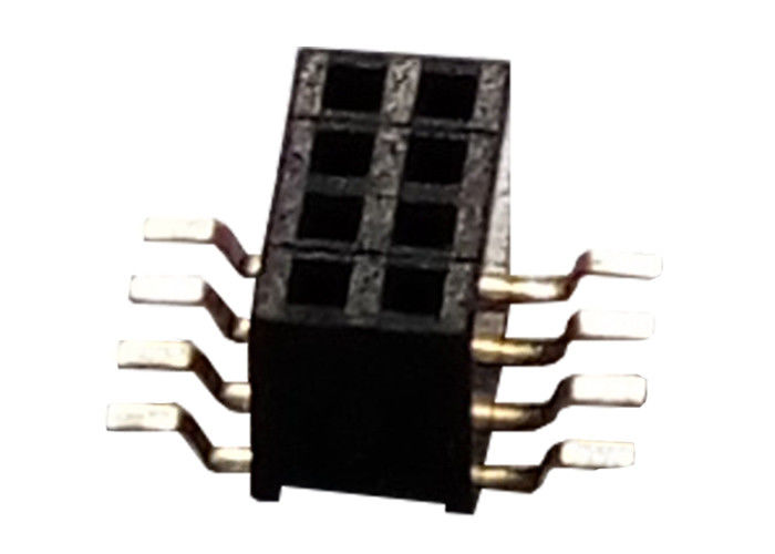 8 دبوس أنثى رأس الموصل صف واحد SMT نوع 1.27mm X 3.4mm