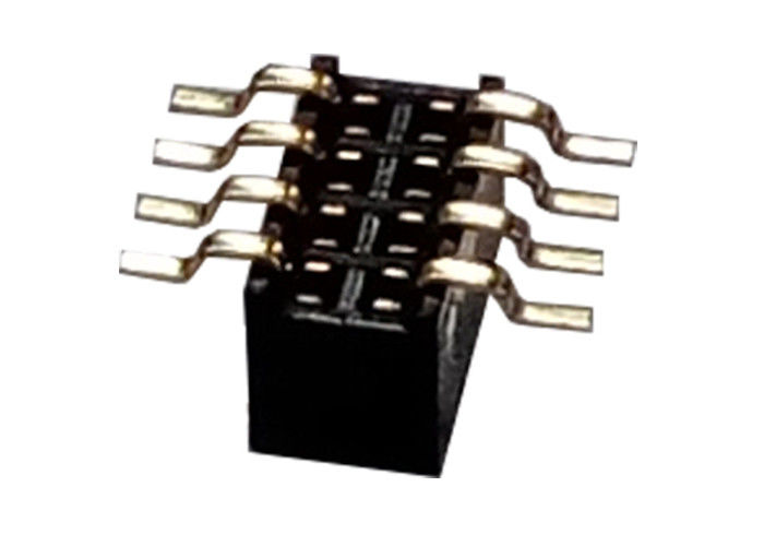 8 دبوس أنثى رأس الموصل صف واحد SMT نوع 1.27mm X 3.4mm