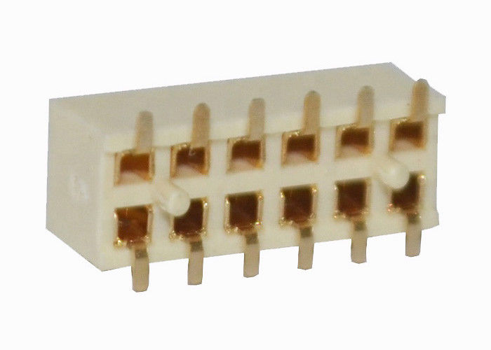 12 رأس دبوس موصل أنثى ثنائي الفينيل متعدد الكلور موصل صف مزدوج SMT نوع 2.0MM الملعب