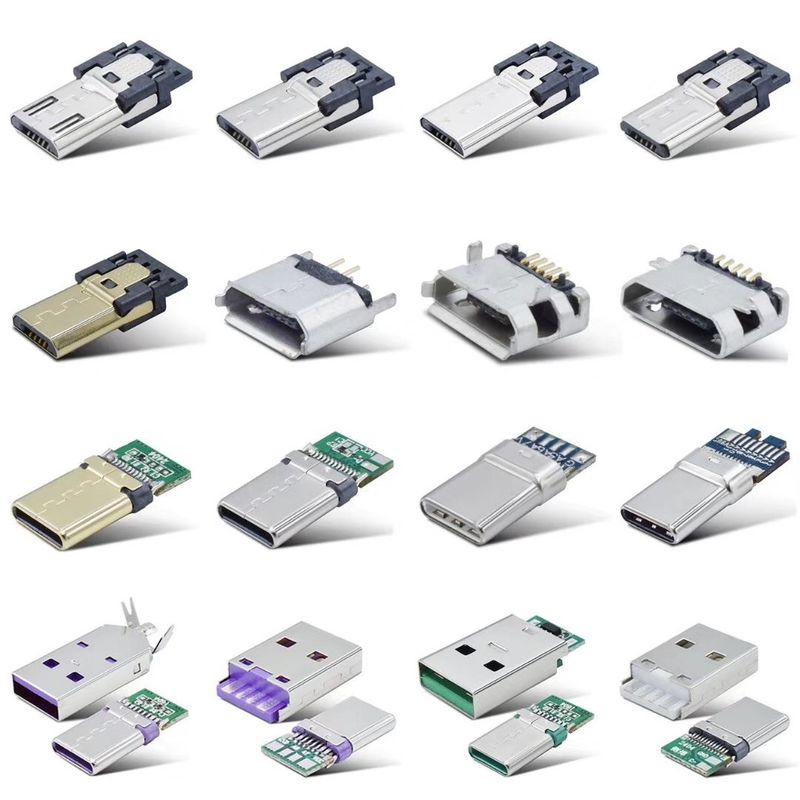 اكتب C مايكرو USB موصل الفولاذ المقاوم للصدأ شل مع وظيفة المسؤول / البيانات