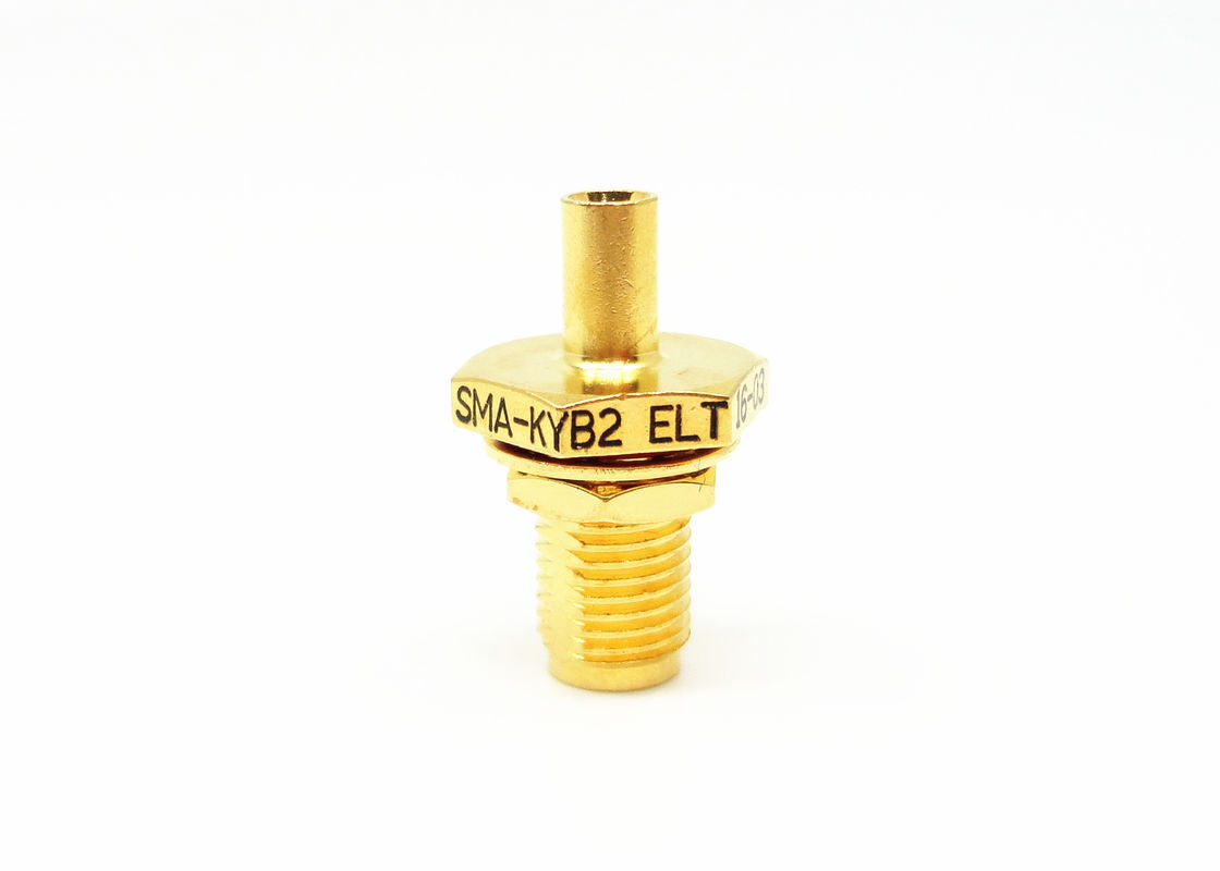 عالية موثوق أنثى الحاجز RF SMA كابل موصل مطلية بالذهب لكابل 086