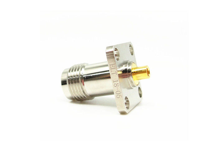 أربعة حفرة شفة جبل TNC RF موصل أنثى 50Ohm 11GHz للميكروويف