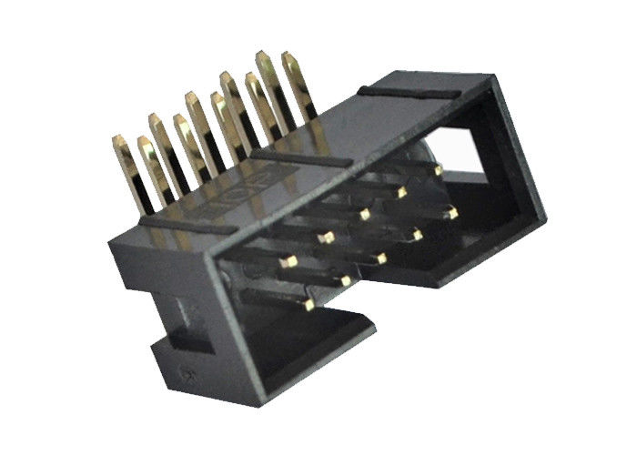 2.54mm مربع رأس الموصل 90 درجة رأس دبابيس 3.0AMP ﹣40 ℃ إلى + 105 ℃