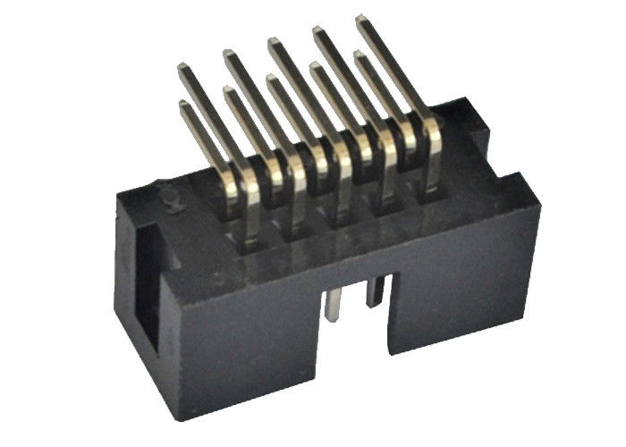 2.54mm مربع رأس الموصل 90 درجة رأس دبابيس 3.0AMP ﹣40 ℃ إلى + 105 ℃