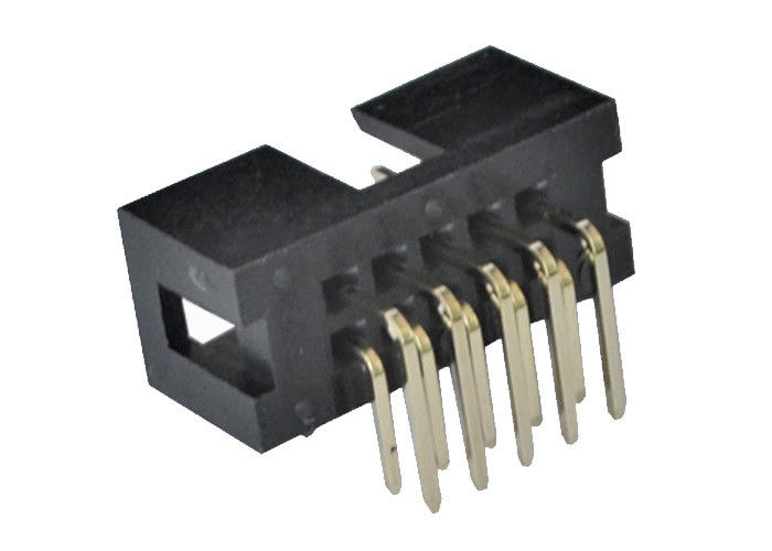 2.54mm مربع رأس الموصل 90 درجة رأس دبابيس 3.0AMP ﹣40 ℃ إلى + 105 ℃