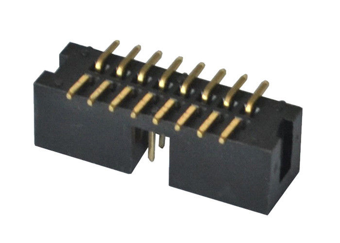 ذكر رأس مربع موصل 2.54mm الملعب SMT نوع PBT / PA6T عازل المواد