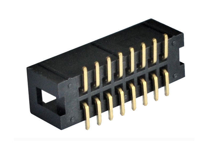ذكر رأس مربع موصل 2.54mm الملعب SMT نوع PBT / PA6T عازل المواد