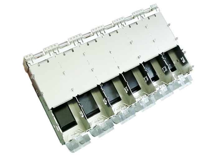 على قفص الأعلى السطح قفص SFP موصل 1 × 6 مدبب مع أنابيب الحرارة بالوعة الحرارة