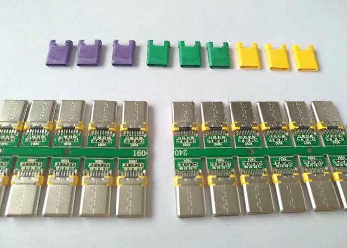 اكتب C مايكرو USB موصل الفولاذ المقاوم للصدأ شل مع وظيفة المسؤول / البيانات